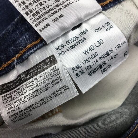 Levi's 505 Jeans 40 x 30 Blue Denim Straight Regular Red Tab Classic Mexico - Picture 8 of 8